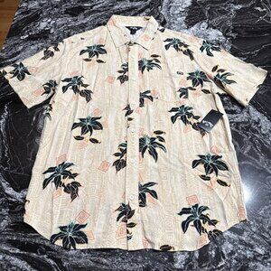 Billabong Patrick SS Woven Shirt Oatmeal Mens Size Small NWT $66